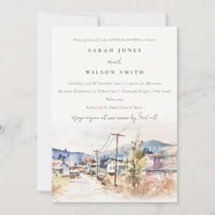 Invitación Ducha de parejas del paisaje de Asheville, Carolin