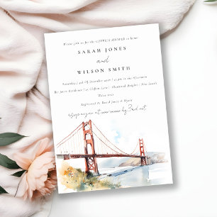 Invitación Ducha de parejas del puente Golden Gate de San Fra