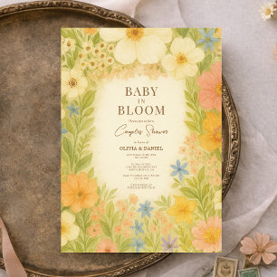 Invitación Ducha de parejas en el jardín botánico Baby in Blo