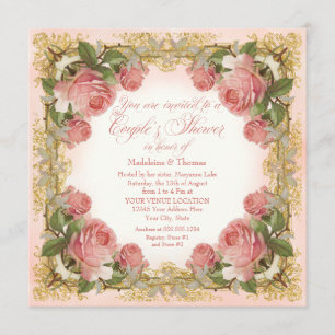 Invitación Ducha de parejas en la mansión señorial de la rosa