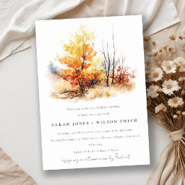 Invitación Ducha de Parejas Enjuiciadas Rust Yellow Fall