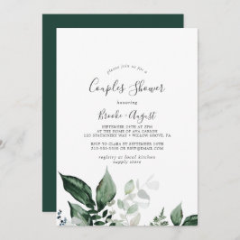 Invitación Ducha de Parejas Esmeraldas de Verdor