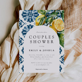 Invitación Ducha de parejas italiana Positano de limón cítric