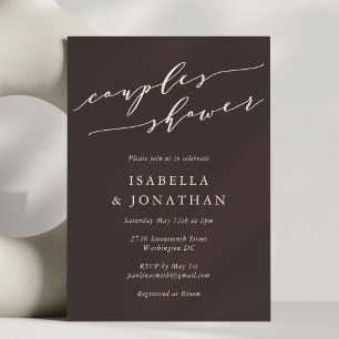 Invitación Ducha de Parejas Minimalista Clásica de Otoño Marr