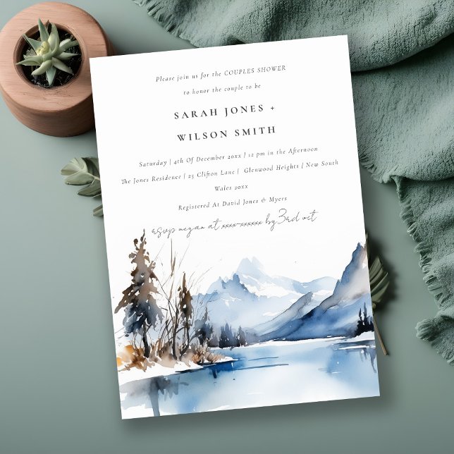 Invitación Ducha de Parejas Montañosas Paisajes de Nieve de I (Subido por el creador)