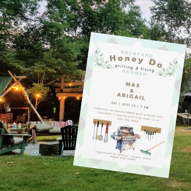 Invitación Ducha De Parrilladas De Eucalipto Sage Y Parejas D (Subido por el creador)