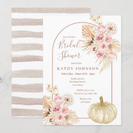 Invitación Ducha de pasto de arch boho pampas 