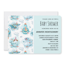 Ducha de patrón de acuarela de ballenas náuticas l