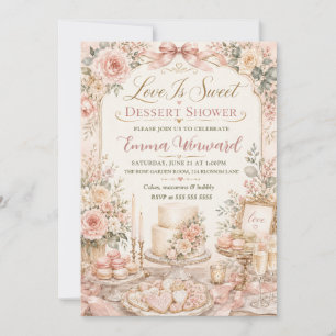 Invitación Ducha de Postres Dulces de Amor