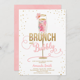 Invitación Ducha de puercos y puercos Rubor Gold Champagne