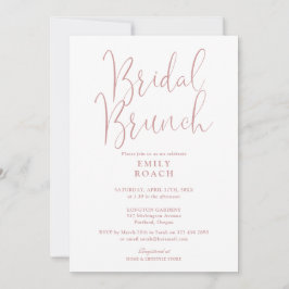 Invitación Ducha de ramo nupcial de rosa polvorienta moderna