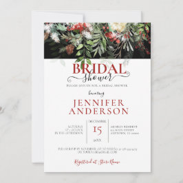 Invitación Ducha de reglaje floral de acuarela de vacaciones 