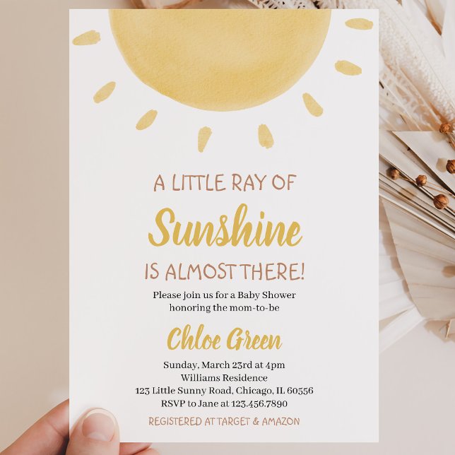 Invitación Ducha de Sol Baby Shower (Subido por el creador)