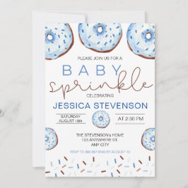 Invitación Ducha de Sprinkle de Donas de Acuarela para Bebe 