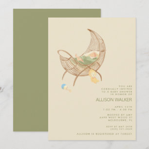 Invitación Ducha de Sprinkle para Bebé Boho Neutral en Género