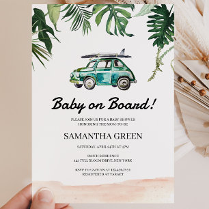Invitación Ducha de Surf para Bebé
