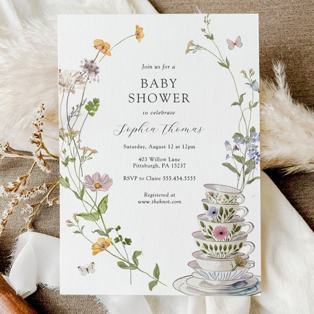 Invitación Ducha de té de flores silvestres para bebé (Subido por el creador)