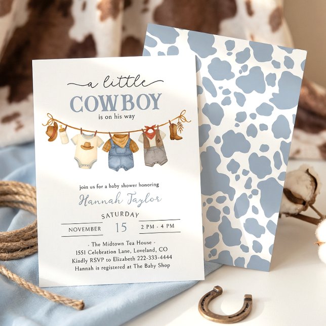Invitación Ducha de vaquero bebé occidental (Subido por el creador)
