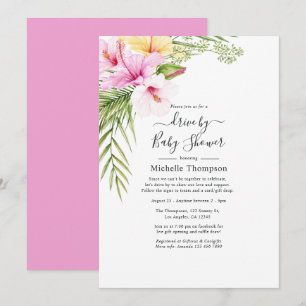 Invitación Ducha de verano tropical floral al pasar