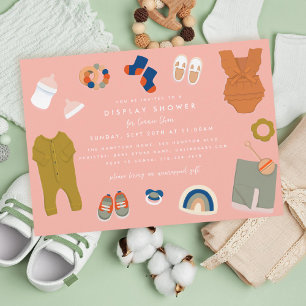 Invitación Ducha de visualización de regalos neutros para beb