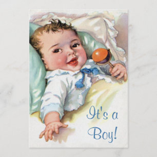 Invitación Ducha del bebé del vintage