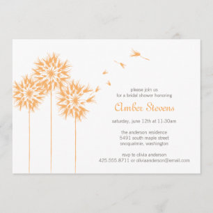 Invitación Ducha del diente de león/invitación flotantes del