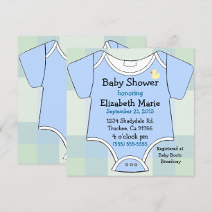 Invitación Ducha del equipo del bebé azul