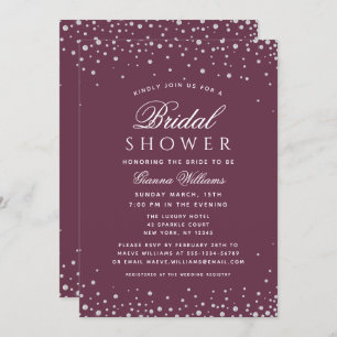 Invitación Ducha Diamantes de Lujo Moderno Ducha Bridal