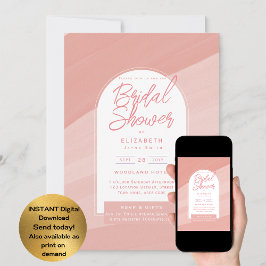 Invitación Ducha DIGITAL BRIDAL invitan a Rubor Dusty Pink