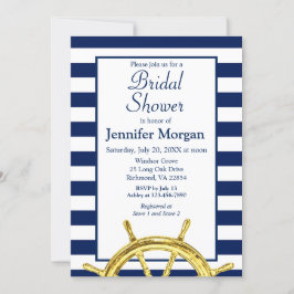 Invitación Ducha dorada de la Marina de Guerra de las bandas 