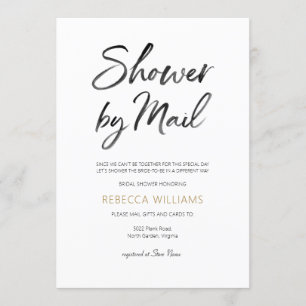 Invitación Ducha dorada por correo