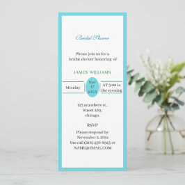 Invitación Ducha Escolar Verde Y Azul Personalizada