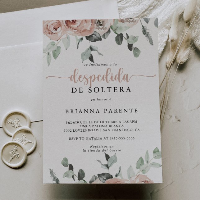 Invitación Ducha española de novias rosa rosa rosado (Subido por el creador)