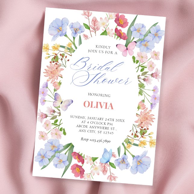 Invitación Ducha estética de novia floral pastel (Subido por el creador)