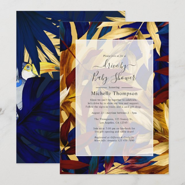 Invitación Ducha Exótica Forestal (Anverso / Reverso)