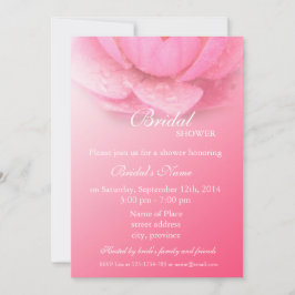Invitación Ducha floral de novia, lirio rosa