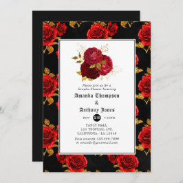 Invitación Ducha Floral De Parejas Góticas