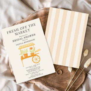 Invitación Ducha Floral Fuera del Carro del Mercado de Agricu