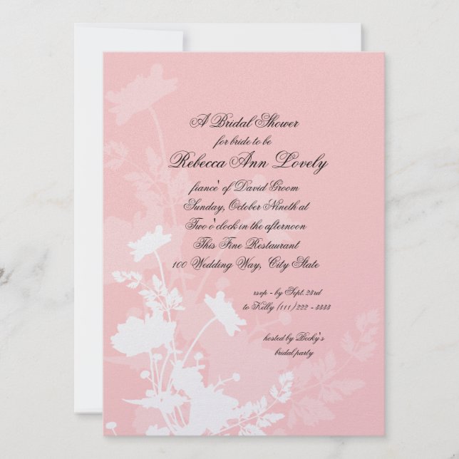 Invitación Ducha Floral Wedding (Anverso)