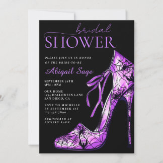 Invitación Ducha gótica con zapatos de tacón de alto nivel Ha