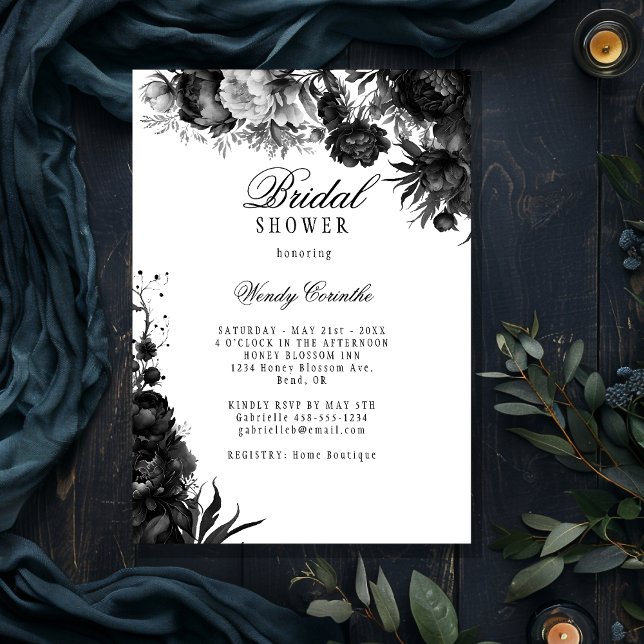 Invitación Ducha Gótica de Bridas Blancas (Subido por el creador)