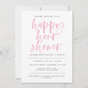 Invitación Ducha Happy Hour - Lt Pink