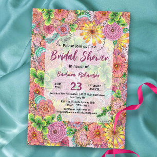 Invitación Ducha marcial artística vibrante y colorida
