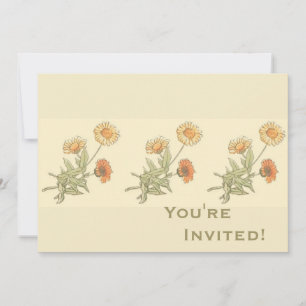Invitación Ducha Marigold Floral Wedding Personalizada