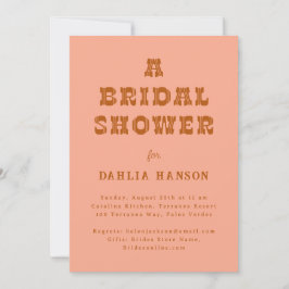 Invitación Ducha marrón marrón-marrón-marrón-mínima de novias