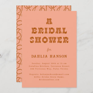 Invitación Ducha marrón marrón-marrón-marrón-mínima de novias