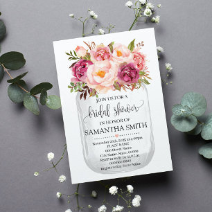Invitación Ducha marrón marrón marrón moda de campo floral ro