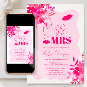 Invitación Ducha marrón marrón rosa caliente