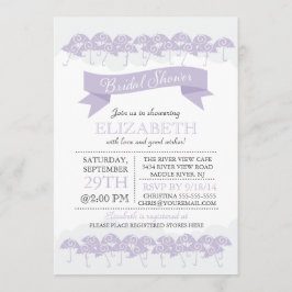 Invitación Ducha marrón púrpura moderna