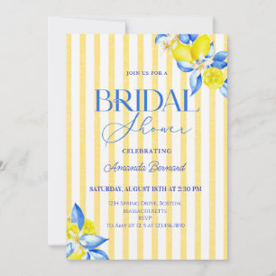 Invitación Ducha mediterránea de limón de novia